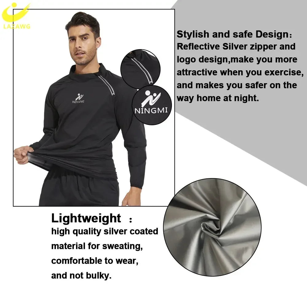 Sauna Jacket: Advanced Weight Loss Top for Sweat-Induced Fat Burning, Fitness Sportswear with Long Sleeves, Slimming Design, and Thin Gym Body Shaper Technology