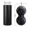 EPP Foam Roller + Massage Ball SET Fitness Mobility Ball Yoga Roller for Back/Neck/Foot Physical Therapy Pain Relief