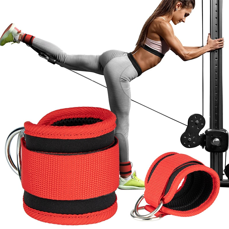Cable Ankle Straps For Cable Machines Leg Exercises Double D-Ring Ankle Cuffs For Gym Workouts Glutes Legs Strength