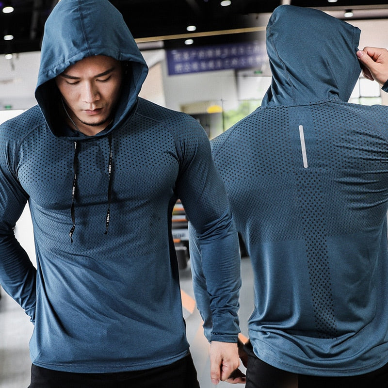 Athletic Apparel for Fitness Enthusiasts: Hooded Sweatshirt  for Running, Training, and Outdoor Workouts