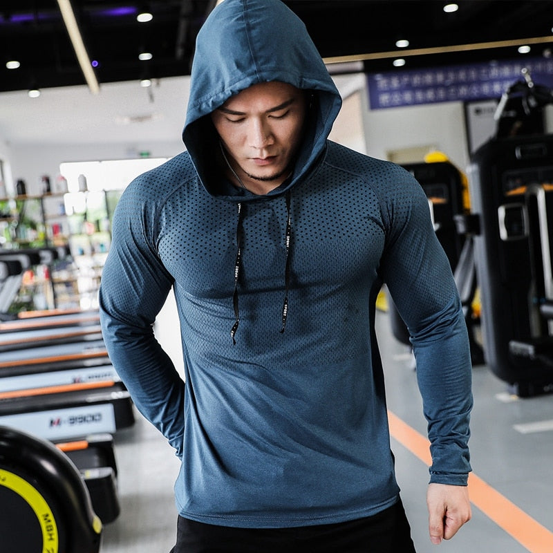 Athletic Apparel for Fitness Enthusiasts: Hooded Sweatshirt  for Running, Training, and Outdoor Workouts