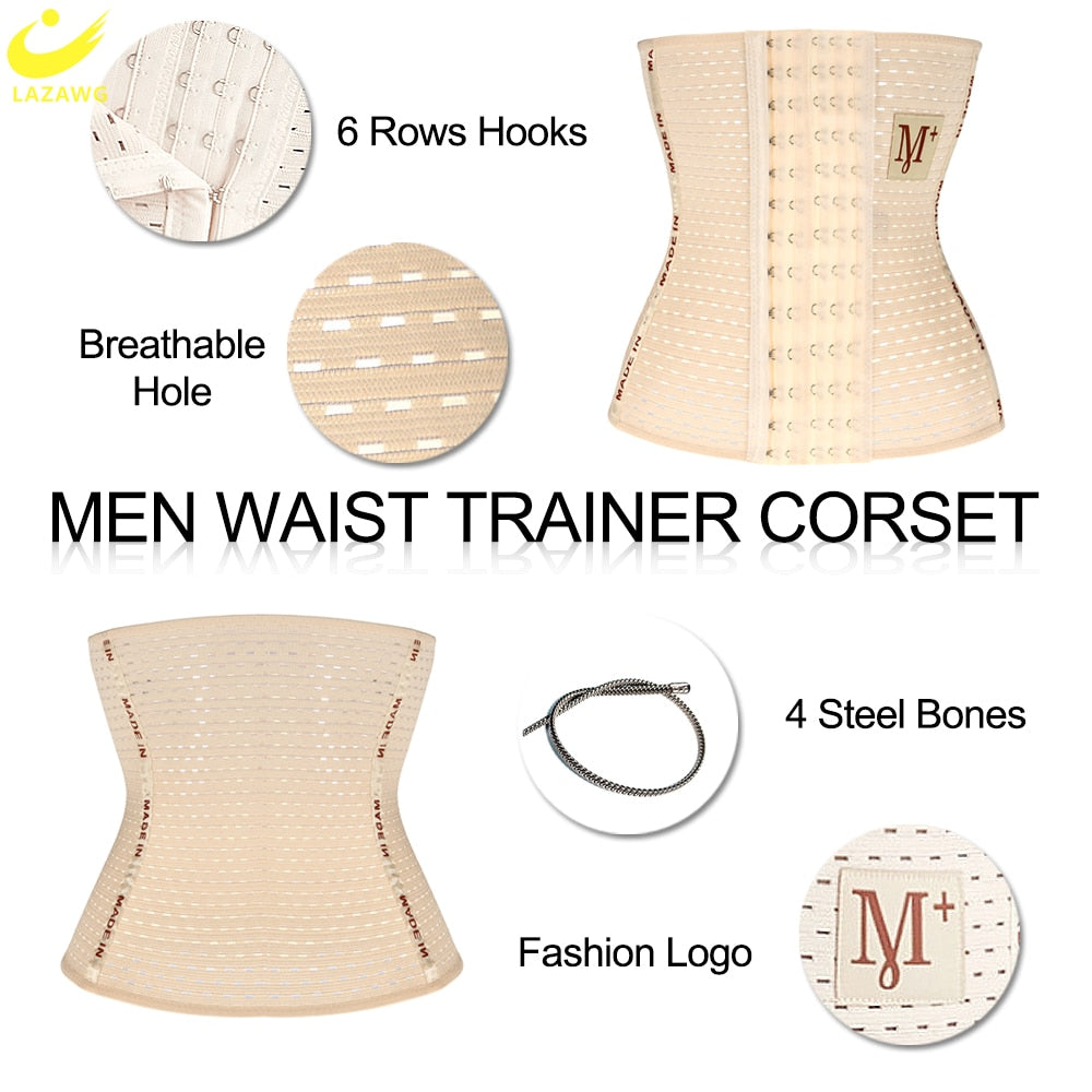 Waist Trainer for Men Weight Loss Band Waist Cincher Trimmer Belly Belt Slimming Girdle Corset Gym Strap Wrap Body Shaper